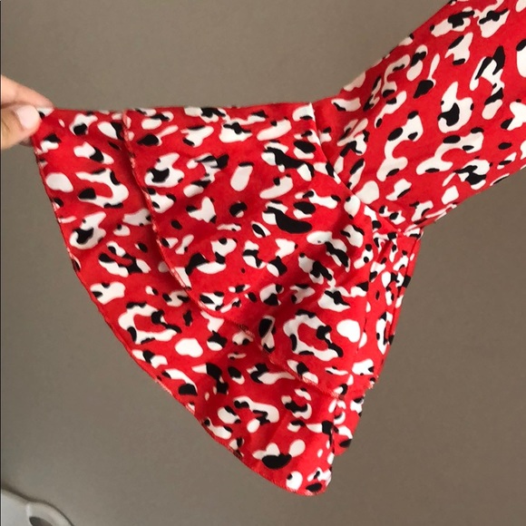 HAUTE SPOT RUFFLE WRAP DRESS - RED. Never worn! - Picture 3 of 5